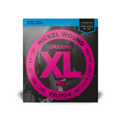 สายเบส D’Addario EXL170-5 Nickel ราคาถูก เครื่องดนตรี อุปกรณ์ สายกีต้าร์ลดราคา